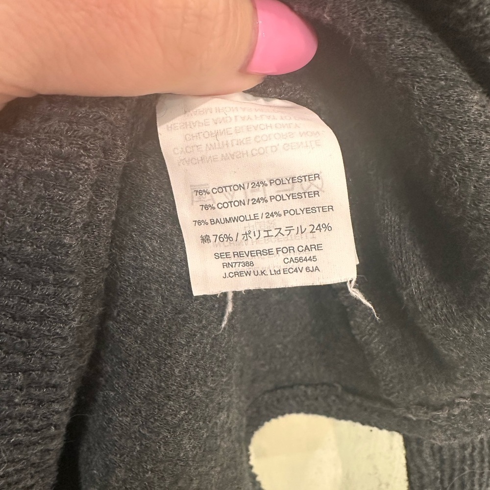 Madewell Ribbed Knit Sweater – charcoal – Size Medium - Picture 4 of 4